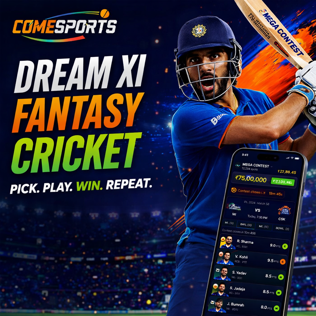 Come Guru Zone Dream XI fantasy cricket ad visual