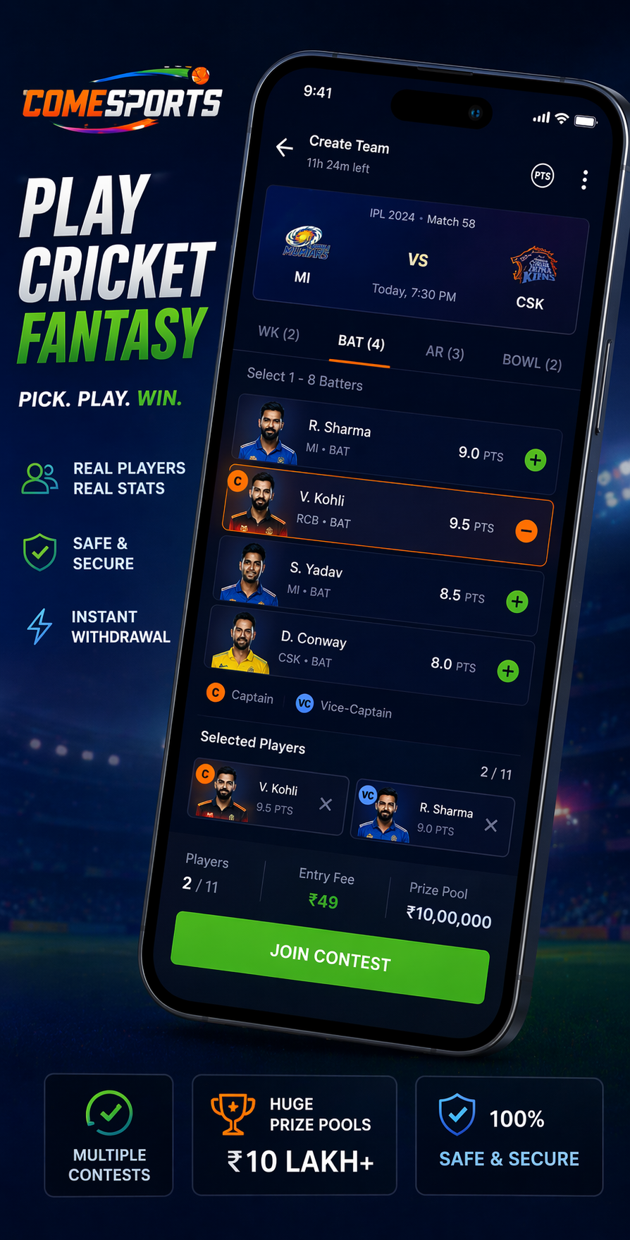 Come Guru Zone cricket fantasy visual
